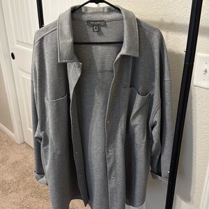 Oversized grey shacket